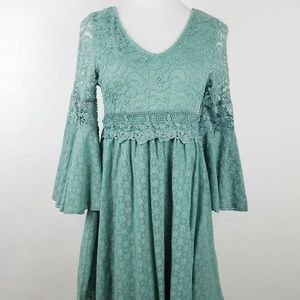 Easel Size Medium Dress Lace Festival Boho Cowgirl
